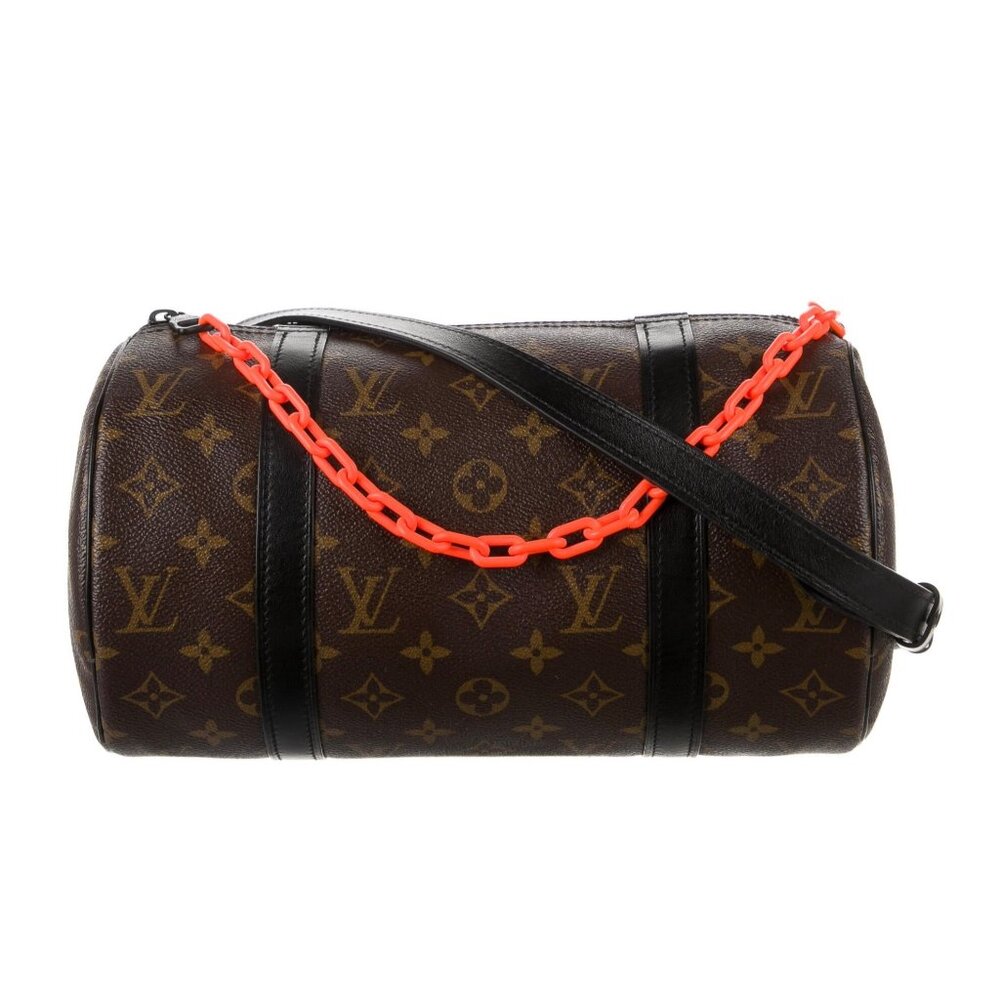 Pre-owned Louis Vuitton Monogram Solar Ray Papillon Messenger Brown Orange
